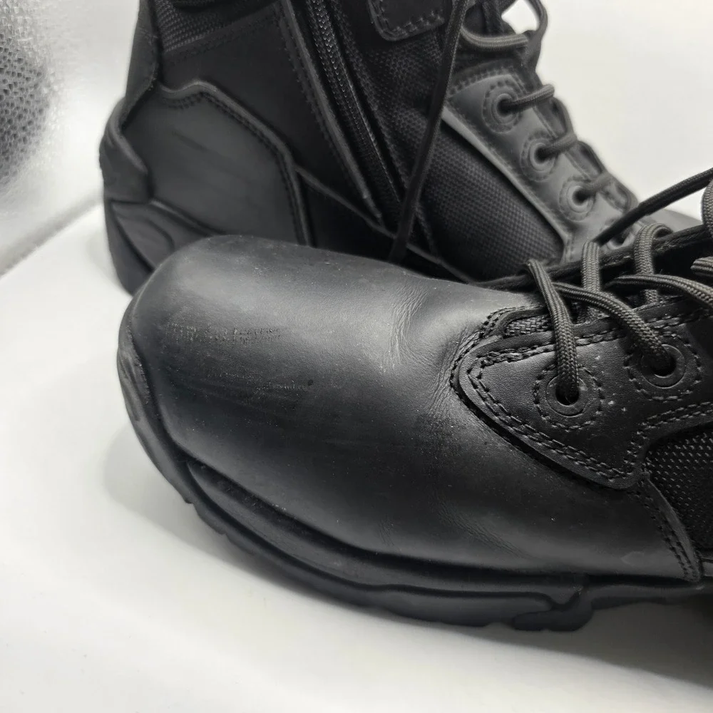 Nortiv8 Mens Military Tactical Boots Black Side Zip Work Combat Boots Size 10.5